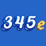 345e game official logo in blue and gold colors.