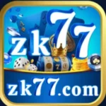 Zk77 Game official logo with blue and white text.