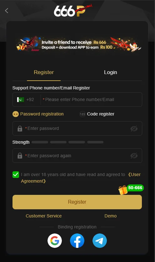 666P game login and register