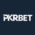 Pkrbet game logo in white text on a dark blue background.