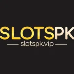 PK Slots game logo featuring golden text on a black background with website slotspk.vip.